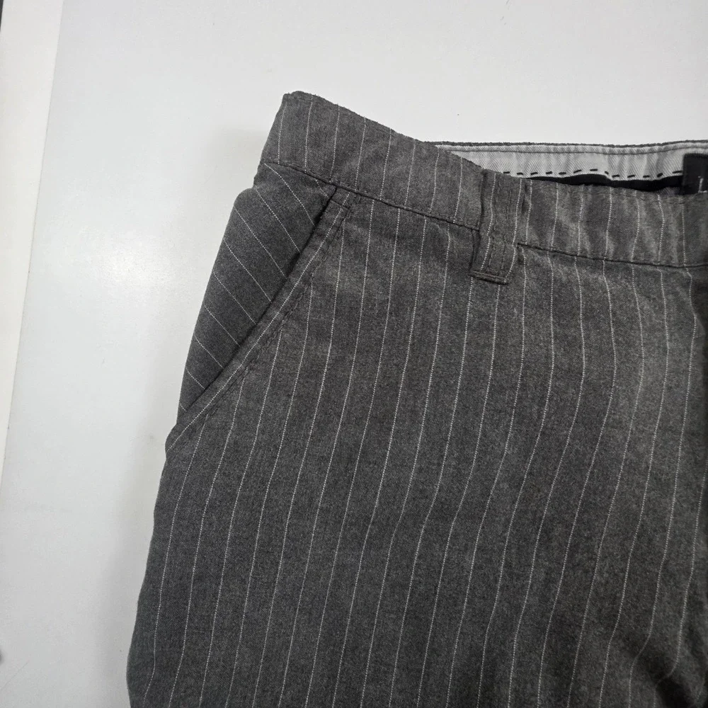 BKE Carlisle Pinstripe Shorts Mens 34 Heather Grey Regular Fit Casual 26581AM